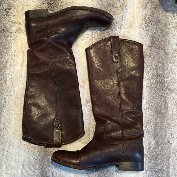 Melissa Button Riding Boots - Brown - Picture 2 of 7